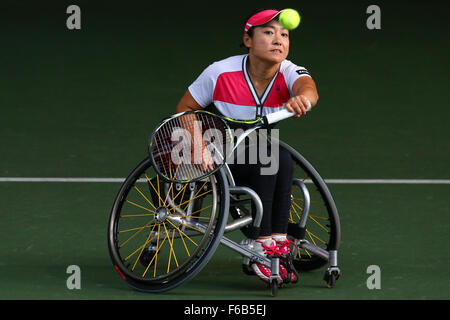 Chiba, Japon. 15 Nov, 2015. Kanako : All-Japan Domori Tennis en fauteuil roulant Tennis en fauteuil roulant Masters féminin au centre de formation de Tennis Final à Chiba, Japon . © Ito Shingo/AFLO SPORT/Alamy Live News Banque D'Images