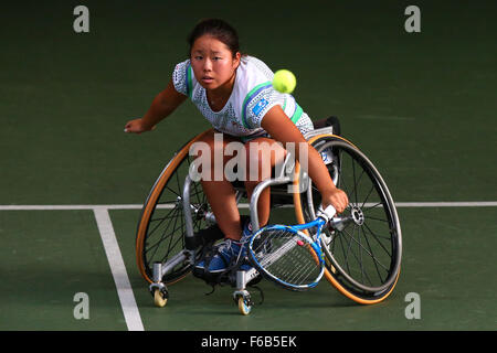 Chiba, Japon. 15 Nov, 2015. Kamiji yui Tennis en fauteuil roulant Tennis en fauteuil roulant : All-Japan Masters féminin au centre de formation de Tennis Final à Chiba, Japon . © Ito Shingo/AFLO SPORT/Alamy Live News Banque D'Images