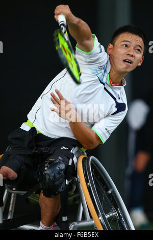 Chiba, Japon. 15 Nov, 2015. Takashi Sanada Tennis en fauteuil roulant Tennis en fauteuil roulant : All-Japan Masters masculin au centre de formation de Tennis Final à Chiba, Japon . © Ito Shingo/AFLO SPORT/Alamy Live News Banque D'Images