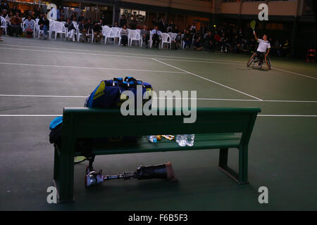 Chiba, Japon. 15 Nov, 2015. Takashi Sanada Tennis en fauteuil roulant Tennis en fauteuil roulant : All-Japan Masters masculin au centre de formation de Tennis Final à Chiba, Japon . © Ito Shingo/AFLO SPORT/Alamy Live News Banque D'Images