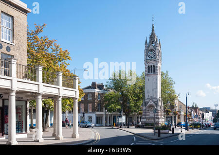 Tour de l'horloge de Gravesend, Milton Road, Gravesend, Kent, Angleterre, Royaume-Uni Banque D'Images