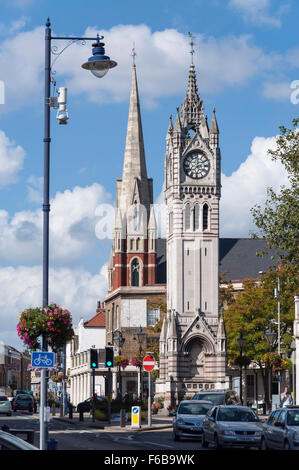 Gravesend Tour de l'horloge et l'Église méthodiste, Milton Road, Gravesend, Kent, Angleterre, Royaume-Uni Banque D'Images