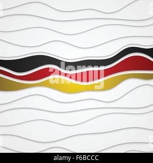 Résumé fond lumineux ondulées d'entreprise. Les couleurs du drapeau allemand. Vector art design Illustration de Vecteur