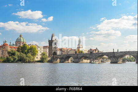 Le pont Charles à Prague. Banque D'Images