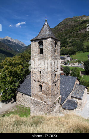 Église romane de Sant Joan de Boi, Vall de Boi, en Catalogne. Banque D'Images
