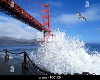 La Californie, San Francisco, Golden Gate Bridge Banque D'Images