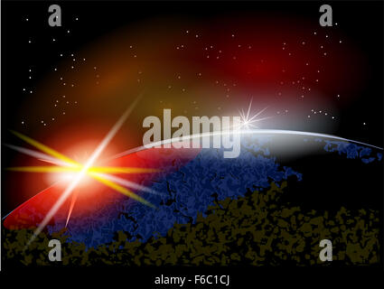 La terre de l'espace. Banque D'Images