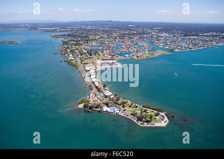 Vue aérienne de Raby Bay, Cleveland, Brisbane, Australie Banque D'Images