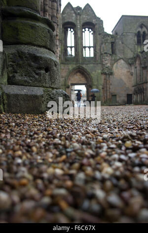 À l'intérieur de l'abbaye de Holyrood, Édimbourg, Écosse, Royaume-Uni Banque D'Images