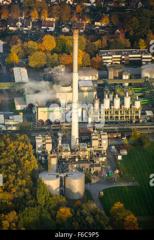 L'usine INEOS Phenol Gladbeck, Gladbeck, Ruhr, Rhénanie du Nord-Westphalie, Allemagne, l'Europe vue aérienne, les oiseaux-lunettes voir l'antenne, Banque D'Images