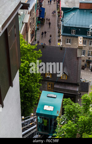 Sky tram dans la ville de Québec Banque D'Images