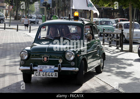 Siège de voiture classique 600 réunion à Albacete, en Espagne. Banque D'Images