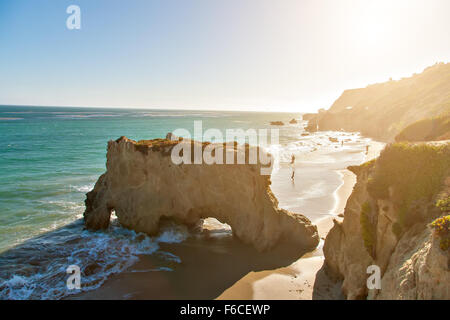 Belle et romantique El Matador à Malibu Beach Banque D'Images