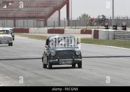 Siège de voiture classique 600 réunion à Albacete, en Espagne. Banque D'Images