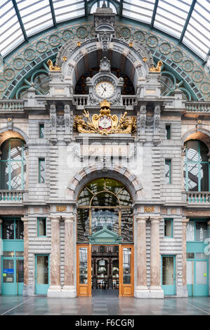 Belgique, Anvers, gare centrale Banque D'Images