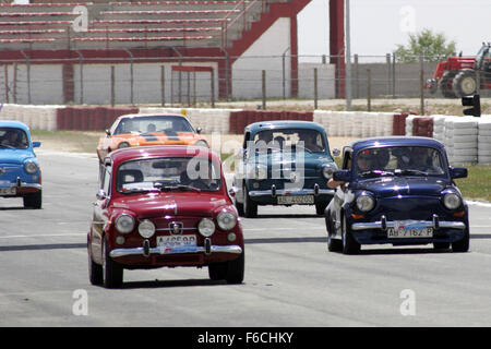 Siège de voiture classique 600 réunion à Albacete, en Espagne. Banque D'Images