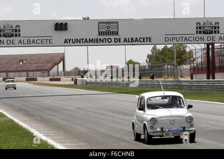 Siège de voiture classique 600 réunion à Albacete, en Espagne. Banque D'Images