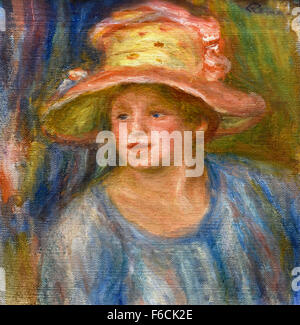 Femme au chaupeau - Woman with Hat 1915 Pierre Auguste Renoir 1841-1919 français La France Banque D'Images