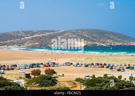 Donnant sur Prasonisi Cap sur l'île de Rhodes Grèce Europe Banque D'Images