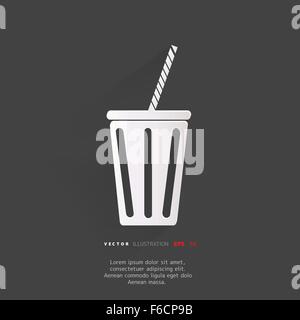 Boisson froide icône web Illustration de Vecteur