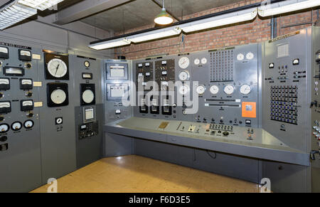 New York, Surgénérateur expérimental n° 1 (EBR-1), première centrale nucléaire, exploité 1951-1964, salle de contrôle Banque D'Images