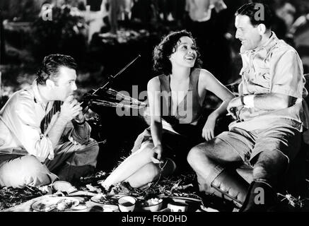 Publié : 16 avr 1934 - Film Original Title : Tarzan et sa compagne. Sur la photo : MAUREEN O'SULLIVAN. Banque D'Images