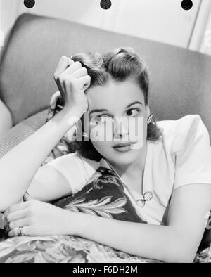 Publié : Juillet 22, 1938 - Film Original Titre : amour trouve Andy Hardy. Sur la photo : Judy Garland. Banque D'Images