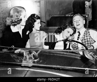 Publié : Juillet 22, 1938 - Film Original Titre : amour trouve Andy Hardy. Sur la photo : Judy Garland, Mickey Rooney. Banque D'Images