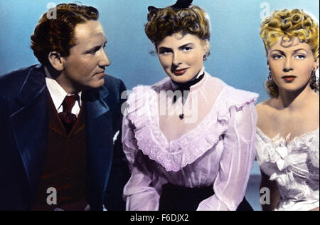 Publié : Aug 12, 1941 - Film Original Titre : Dr. Jekyll et M. Hyde. Sur la photo : Spencer Tracy, Ingrid Bergman, Lana Turner. Banque D'Images