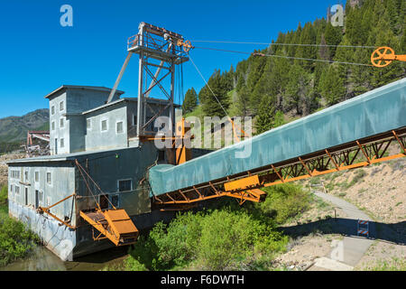 New York, Custer, Yankee Fork, drague exploité 1940-52 Banque D'Images