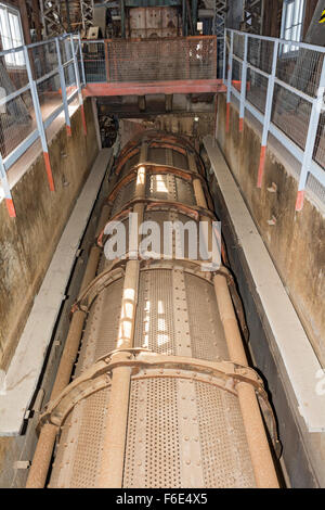 New York, Custer, Yankee Fork, drague exploité 1940-52 trommel, Banque D'Images