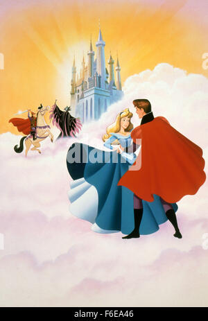 DATE DE SORTIE : Janvier 29, 1959. Titre du film : Sleeping Beauty. STUDIO : Walt Disney. Résumé : Une fée maléfique, snobé jette une malédiction sur une princesse que seul un prince peut briser, avec l'aide de trois bonnes fées. Sur la photo : . Banque D'Images