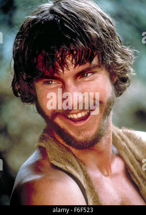 DATE DE SORTIE : Avril 17, 1981 TITRE DE LA VIDÉO : Caveman STUDIO : United Artists Réalisateur : Carl Gottlieb PLOT : un homme des cavernes cherche à se venger sur un plus grand concurrent pour la main d'une belle photo : cavewoman Dennis Quaid comme Lar (crédit Image : c United Artists/photos) Banque D'Images