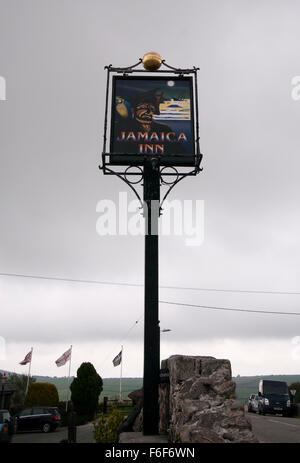 Jamaica Inn enseigne de pub Bodmin Moor Cornwall England UK Banque D'Images