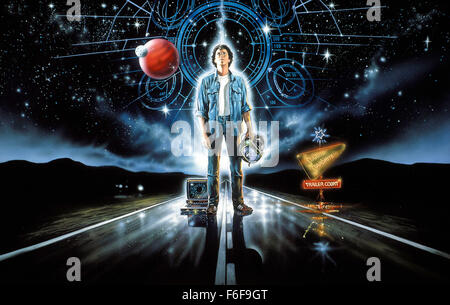 DATE DE SORTIE : Juillet 13, 1984 TITRE DU FILM : The Last Starfighter Réalisateur : Nick Castle STUDIO : Universal Pictures résumé : un garçon de jeu vidéo, apparemment vouée à rester à son trailer park home toute sa vie, se retrouve recruté en tant qu'artilleur de la force de défense d'un étranger sur la photo : LANCE GUEST comme Alex Rogan (crédit Image : c Universal Pictures/photos) Banque D'Images