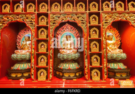 Le Bouddha en chinois Buddha Tooth Relic Temple,Singapour Banque D'Images