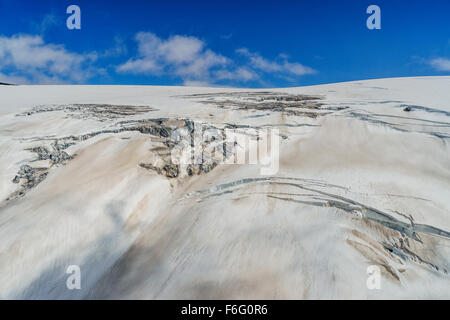 Glacier Myrdalsjokull Krossarjokull, calotte de glace, l'Islande Banque D'Images