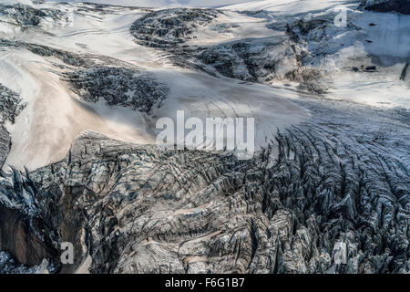 Glacier Myrdalsjokull Krossarjokull, calotte de glace, l'Islande Banque D'Images