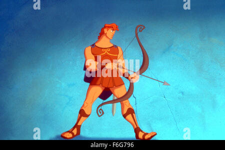 DATE DE SORTIE : Juin 14, 1997. Titre du film : Hercules. STUDIO : Walt Disney Feature Animation. PLOT : un dieu, mortalized par Hadès et ses sbires en tant que bébé, essaie de trouver ce qu'il faut pour être un véritable héros pour retrouver l'immortalité et sa juste place parmi les dieux. Sur la photo : TATE DONOVAN que la voix d'Hercule. Banque D'Images