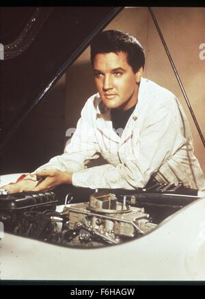 1966, le titre du film : SPINOUT, Directeur : NORMAN TAUROG, Studio : MGM, Photo : ELVIS PRESLEY, voiture de course, NORMAN TAUROG. (Crédit Image : SNAP) Banque D'Images