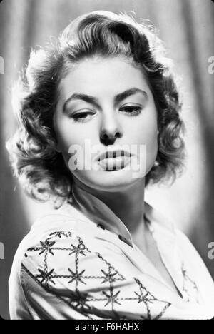 1942, le titre du film : CASABLANCA, Réalisateur : Michael Curtiz, Studio : WARNER, Photo : Ingrid Bergman. (Crédit Image : SNAP) Banque D'Images