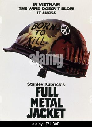 1987, le titre du film : Full Metal Jacket, Directeur : Stanley Kubrick, Studio : WARNER. (Crédit Image : SNAP) Banque D'Images