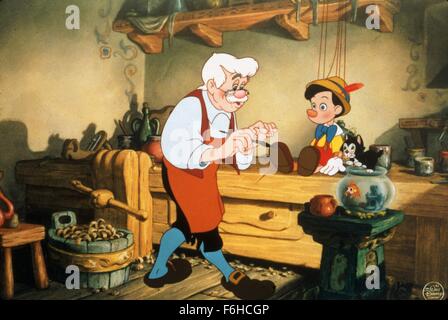 1940, le titre du film : Pinocchio, Directeur : BEN SHARPSTEEN, HAMILTON LUSKE / Studio : disney, présenté : Pinocchio. (Crédit Image : SNAP) Banque D'Images