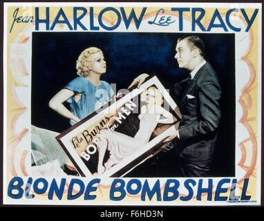 1933, le titre du film : BOMBSHELL, Réalisateur : VICTOR FLEMING, Studio : MGM, Photo : VICTOR FLEMING, JEAN HARLOW. (Crédit Image : SNAP) Banque D'Images