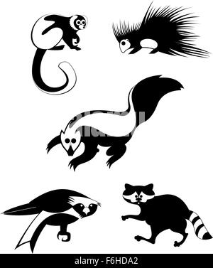 L'art original Vector silhouettes animales collection Illustration de Vecteur