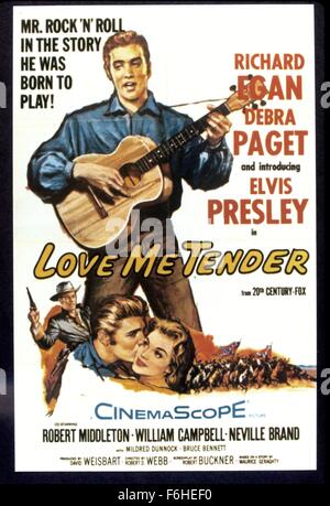 1956, le titre du film : LOVE ME TENDER, Directeur : ROBERT D. WEBB, Studio : FOX, Photo : ELVIS PRESLEY, ROBERT D. WEBB. (Crédit Image : SNAP) Banque D'Images