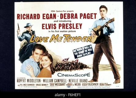 1956, le titre du film : LOVE ME TENDER, Directeur : ROBERT D. WEBB, Studio : FOX, Photo : ELVIS PRESLEY, ROBERT D. WEBB. (Crédit Image : SNAP) Banque D'Images