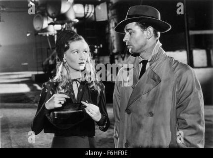 1942, le titre du film : CE PISTOLET POUR VOITURES, Réalisateur : FRANK TUTTLE, Studio : Paramount, Photo : ALAN LADD, Veronica LAKE. (Crédit Image : SNAP) Banque D'Images