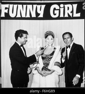 1968, le titre du film : Funny Girl, Réalisateur : William Wyler, Studio : COLUMBIA, Photo : JOEY BISHOP, Regis Philbin, PREMIERE, Barbra Streisand. (Crédit Image : SNAP) Banque D'Images