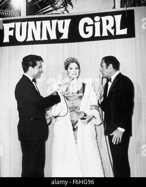 1968, le titre du film : Funny Girl, Réalisateur : William Wyler, Studio : COLUMBIA, Photo : JOEY BISHOP, Regis Philbin, PREMIERE, Barbra Streisand. (Crédit Image : SNAP) Banque D'Images
